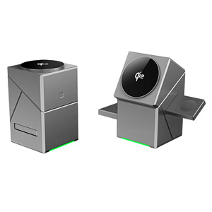 Ba-trong-một tự-xoay 15 Wát sạc nhanh sạc không dây từ tính OVP bảo vệ PD chức năng sạc điện thoại di động nhà máy trực tiếp - Product Image 1