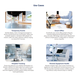 Passerelle USB sans fil BLE vers 4G LTE, passerelle <span class=keywords><strong>Bluetooth</strong></span> Edge GW, récepteur iBeacon, scanner de balises, passerelle IoT programmable industrielle - Product Image 4