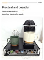 Organisateur de dosettes de café Nespresso Original dédié, style tiroir, 40 emplacements - Anti-poussière pour la maison/la cuisine/le bureau/les stations de café