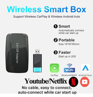 Adaptateur AA 3-en-1 Heylinkit pour interface audio-vidéo sans fil Apple CarPlay, compatible YouTube et Netflix
