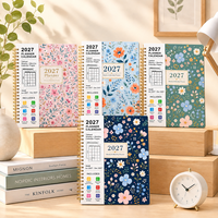 Direkt vom Hersteller: Floraler A5 2027 Planer Notizbuch, Büro, Individuelles OEM-Logo auf Cover & Innenseiten, Großhandel, Wöchentlicher/Monatlicher Spiralplaner