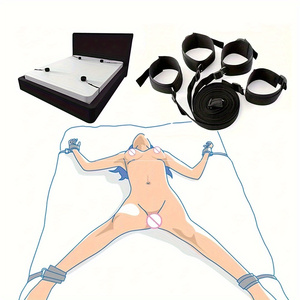 BDSM 속박 세트 성인 섹스 게임 수갑 발목 구속 섹스 토이 커플 노예 섹스 제품 에로틱 침대 스트랩 시스템 SM 커프스 - Product Image 1