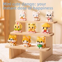 Blocs de construction à petites particules compatibles transfrontaliers - Figurines de dessins animés - Jouets éducatifs à assembler - Modèle en plastique ABS