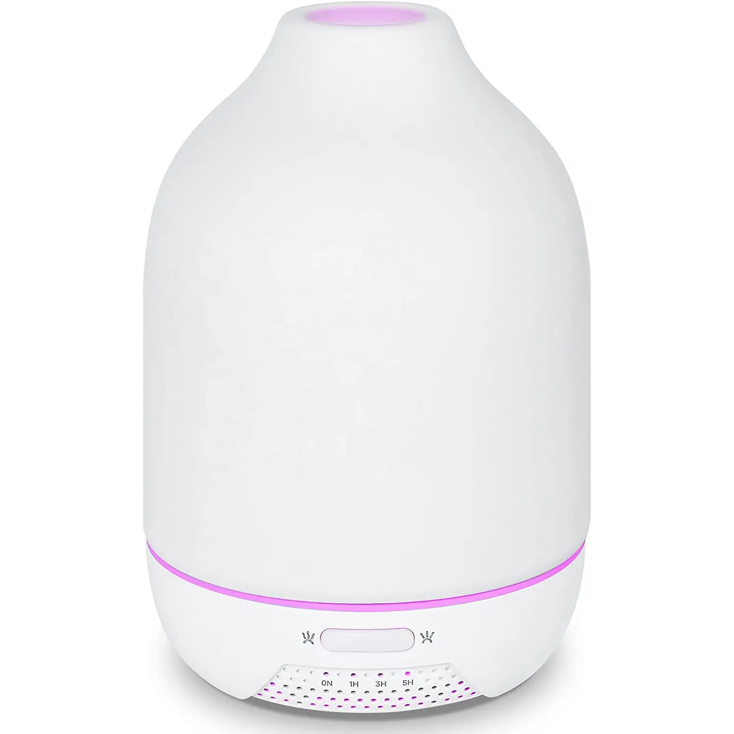 Essential Oil Diffuser Aromatherapy Humidifier 150ML Rubber Ceramic Diffuser Aromatherapy Vaporizer with 7 Soothing Lights