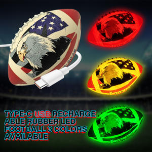 MPMVP Type-C Rechargeable LED Light-Up Glow in the Dark Football Taille 6 pour les <span class=keywords><strong>jeux</strong></span> de nuit en plein air-Sports Idées de cadeaux d'<span class=keywords><strong>anniversaire</strong></span> - Product Image 5