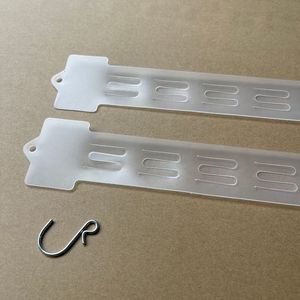 Display Hanging <b>Strips</b> for Supermarkets Made of <b>Plastic</b> PP Transparent Double-sided with 12 Hooks Length 54cm - Product Image 4