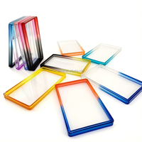 Étui de protection transparent anti-abrasion pour cartes de crédit, style mode, compatible avec les slabs gradés BGS/SGC, en TPU effet arc-en-ciel avec logo.