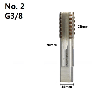 <span class=keywords><strong>Taraud</strong></span> pour filetage de tuyaux HSS G1/4 G3/8 G1/2 G3/4, perceuse à trous pour vis en métal, coupe-filetage, <span class=keywords><strong>taraud</strong></span> pour filetage - Product Image 5