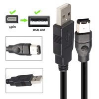 Câble adaptateur convertisseur Firewire IEEE 1394 6 broches mâle vers USB 2.0 a mâle 1,8 m 3 m 5 m