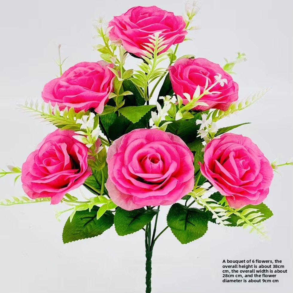 Single branch of happiness rose pure pink