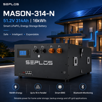 Batterie Lifepo4 Seplos Energy EU Stock 48V 51.2V 314Ah, batterie solaire au lithium 15Kwh 16Kwh, batteries lithium-ion Powerwall