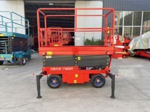 जुंची 8 मीटर 10 मीटर इलेक्ट्रिक मोबाइल चार पहिया हाइड्रोलिक कैंची लिफ्टर 500 किलोग्राम क्षमता भारी शुल्क इस्पात निर्माण मैन लिफ्ट - Product Image 6