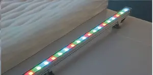 Ip65 مصابيح طولية مزودة بإضاءة ليد الجدار غسالة أدى RGB الألومنيوم الإسكان لون تغيير 12W 18W 24W 26W 40W DMX512 سبائك الألومنيوم ديكس-25-50