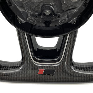 Volant de voiture en cuir et fibre de carbone pour <span class=keywords><strong>Audi</strong></span> B9 A3 A4 A5 RS3 RS4 S3 S4 S5 A6 A7 <span class=keywords><strong>A8</strong></span> Q5 Q7 Q8 TT R8 S6 RS6 RS7 S7 B8.5 B8 - Product Image 5