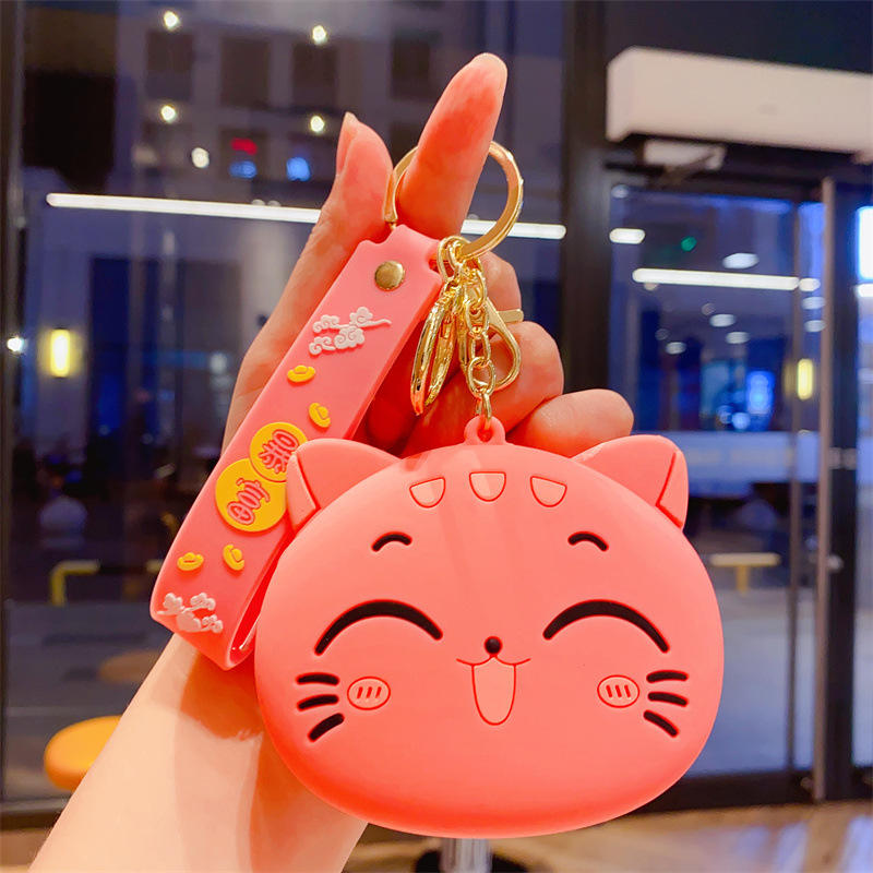 Porte-monnaie Lucky Cat-Rose