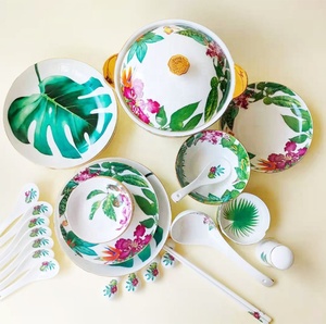 ชุดจานชามเซรามิค ลายป่าฝนเขตร้อน ลดราคาพิเศษ - Product Image 6