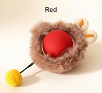 Balle interactive intelligente pour chat, à roulement automatique, 3 vitesses réglables, rechargeable par USB, jouet électrique pour animaux de compagnie avec capteur de réveil en option