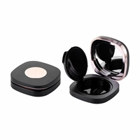 A748 Nouvelle boîte à cosmétiques en plastique de luxe de forme ronde, étui pour fond de teint BB CC, étui compact pour poudre avec miroir, couleur nude, prix