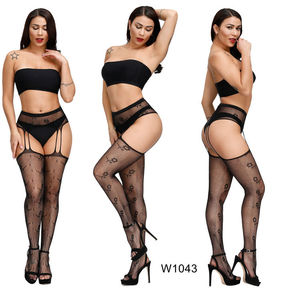 Calze da donna in <span class=keywords><strong>Nylon</strong></span> a rete trasparente per feste da ragazza collant con leggings a compressione tinta unita traspirante Anti-embolia - Product Image 5