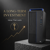 PC Desktop Hygon Enterprise Full Set Barebone Baru 8GB DDR4 512GB SSD GPU Diskrit 2GB Monitor 23.8 Inch Komputer Kantor