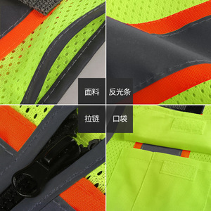 Likai Reflective Safety Vest Mesh Breathable XL Construction Cycling Traffic Protection Custom Logo Print - Product Image 4