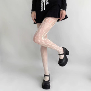 Retro Fishnet Stockings Women 5D Ultra Thin Black Mesh Geometric Pattern Hollow Out Pantyhose Spring Summer Autumn Wear - Product Image 3