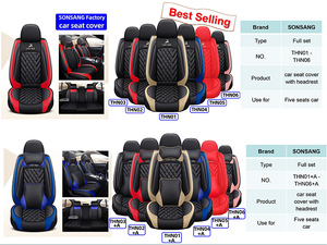 SONSANG Leather Car <strong>Seat</strong> <strong>Covers</strong> Set for Wholesale Waterproof Sports Luxury Design Full Set Universal Fur Leather Car <strong>Seat</strong> <strong>Covers</strong> - Product Image 6