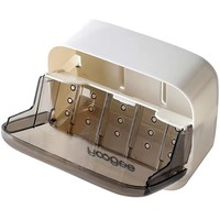 Porte-savon mural en plastique avec couvercle rabattable Porte-savon à double grille pour la maison Support de salle de bain