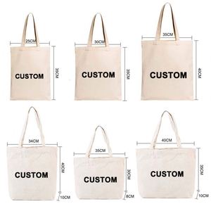 Heavy-Duty <b>Blank</b> Canvas Multi-Size Washable Cotton Tote Bags With Reinforced Stitching Handles for Daily Commute - Product Image 5