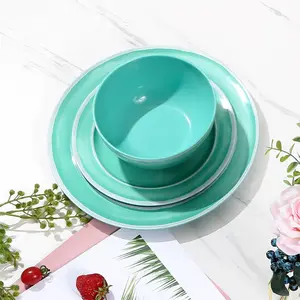 Ensemble De Vaisselle Keuken Diner Set Servies Usa, Melamine Aziatische Dinerware Schotel Sets Service Voor 8