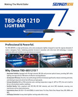 Barre lumineuse LED ultra-mince Senken avec sirène, haut-parleur et lumière stroboscopique d'avertissement pour véhicule d'urgence, camion, voiture, ambulance