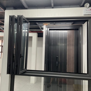 Hiện đại chất lượng cao hợp kim nhôm Bifold cửa sổ đôi tráng men low-e lớp phủ cách nhiệt tự động bão nhà bếp - Product Image 4