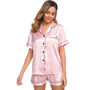 OEM Family Silk Pajama Sets Cotton Matching <strong>Satin</strong> Ladies Sleepwear Designer Clothes Wholesale <strong>Satin</strong> Pajamas Women Set - Product Image 4