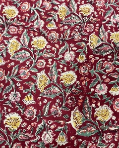 Tela india artesanal de algodón suave con estampado floral moderno de Jaipur, material ligero para bolsos, cortinas y vestidos. - Product Image 3