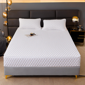 Protège-<span class=keywords><strong>matelas</strong></span> matelassé personnalisable avec fermeture éclair, doux et respirant, drap-<span class=keywords><strong>housse</strong></span> pour la maison et l'hôtel - Product Image 2