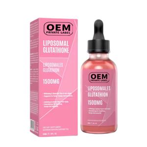 Vente chaude OEM Liposomal Glutathionee Liquide Oral Liquide 1500mg Réduit Concentré L-Glutathione Gouttes Soins de La Peau - Product Image 1