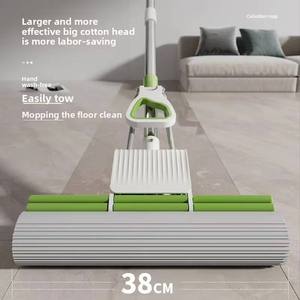 Hộ Gia Đình Công Cụ Làm Sạch Thấm <span class=keywords><strong>Pva</strong></span> Mềm Mại Miếng Bọt Biển Lau Tự Gấp Ép Lau Với Mở Rộng Thép Cực Cho Sàn Làm Sạch - Product Image 5