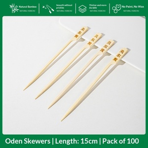 Brochetas de Bambú Biodegradables Desechables, 100 Piezas/Paquete, Venta al por Mayor, Estilo Japonés y Coreano, para Barbacoa, Aperitivos, Recubiertas de Azúcar, Personalizadas - Product Image 6