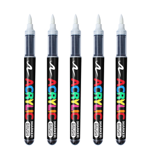 Set di <span class=keywords><strong>Pennarelli</strong></span> Acrilici <span class=keywords><strong>a</strong></span> Punta Morbida, Marcatori Artistici Liquidi ad Asciugatura Rapida in Plastica - Product Image 5