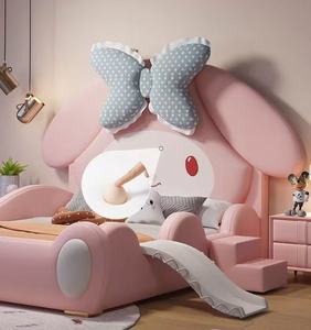Letto Singolo da Bambina Rosa <span class=keywords><strong>My</strong></span> Melody Stile Principessa con Sponda di Sicurezza per Uso Domestico in Legno Massiccio Artistico - Product Image 6
