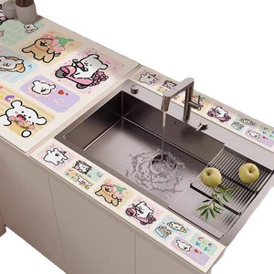Tapete de Tierra de Diatomeas para Encimera de Cocina, Diseño de Dibujos Animados, Rectangular, Impermeable, Absorbente, para Fregadero - Product Image 5