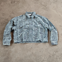 Vestes en jean YSJY OEM pour hommes, style streetwear hip-hop personnalisé, effet délavé, vieilli, vintage, rétro, coupe courte, style motard et de course
