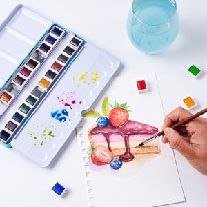Nouvelle Arrivée Fontainebleau 2026 – Coffret de Peintures Aquarelles Solides de Haute Qualité, 24 Couleurs, pour Papier de Peinture <span class=keywords><strong>Aquarelle</strong></span> - Product Image 4