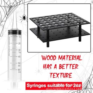 Soporte de madera para jeringas, estante para tubos de ensayo con capacidad para 42 unidades, para almacenamiento y exhibición en laboratorio - Product Image 5