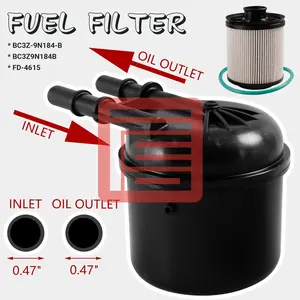 Motorcraft Fuel Filter BC3Z-9N184-B 6.7L Diesel Engine FD4615 For Ford