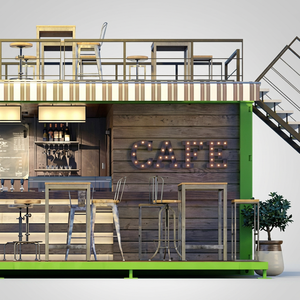ร้านอาหารคอนเทนเนอร์แบบถอดประกอบได้ ปี 2025 ร้านอาหารบาร์คอนเทนเนอร์สำเร็จรูปพร้อมครัวครบชุด - Product Image 1