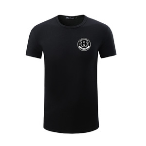 Venta al por mayor de uniformes de guardia de seguridad para hombres, camiseta negra de manga corta de verano con cuello redondo, botones de conserje para seguridad - Product Image 2