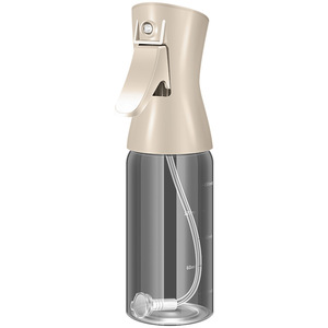 High Borosilicate Oil Spray Bottle 150ml Beige Atomizing <b>Kitchen</b> Oil Container With <b>Plastic</b> Lid See Through Design - Product Image 5