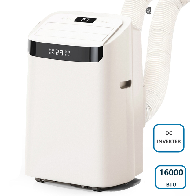 DUAL MOTOR Dual Hose Portable Air Conditioner DC Inverter Technology Electric Energy Efficient Class A+ ETL North America