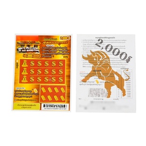 Carte à gratter de loterie professionnelle en carton, personnalisée avec données variables, pour jeux, vente en gros - Product Image 5